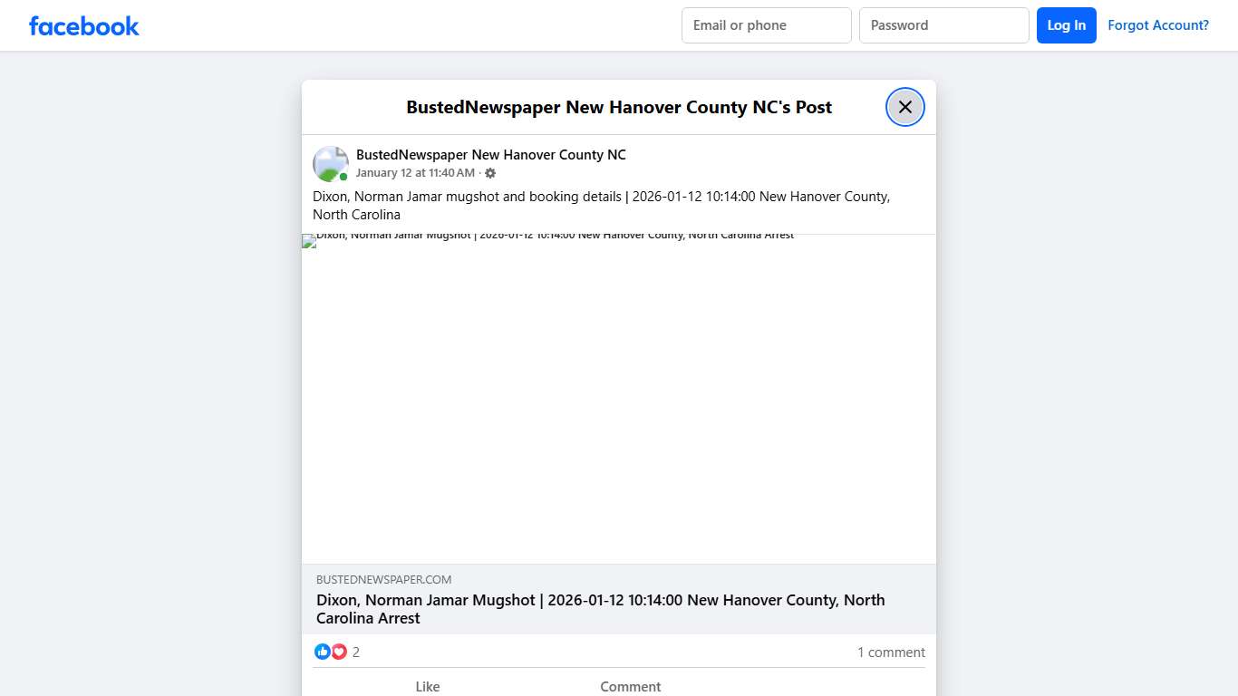 Dixon, Norman... - BustedNewspaper New Hanover County NC Facebook